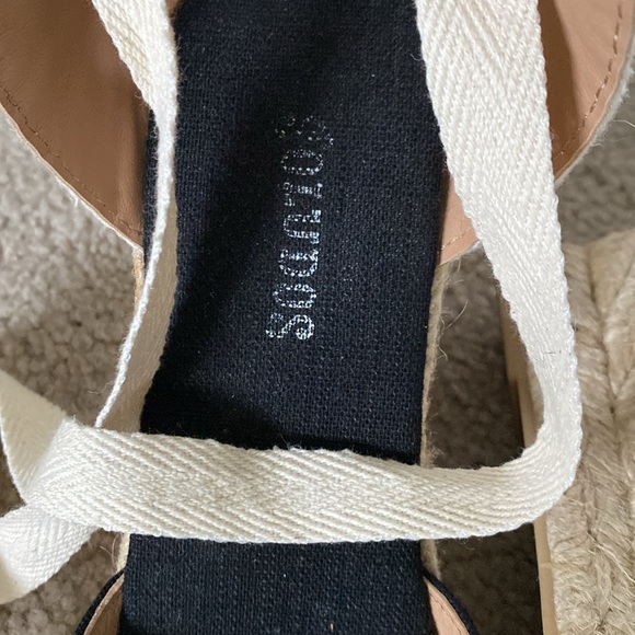 Soludos black women Espadrilles sandal wedge 8 - Picture 2 of 5